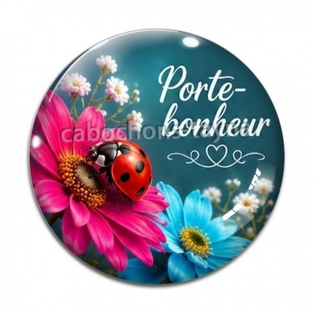 Cabochon Verre - porte bonheur