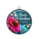 Pendentif Cabochon Argent - porte bonheur