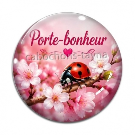Cabochon Verre - porte bonheur