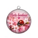 Pendentif Cabochon Argent - porte bonheur