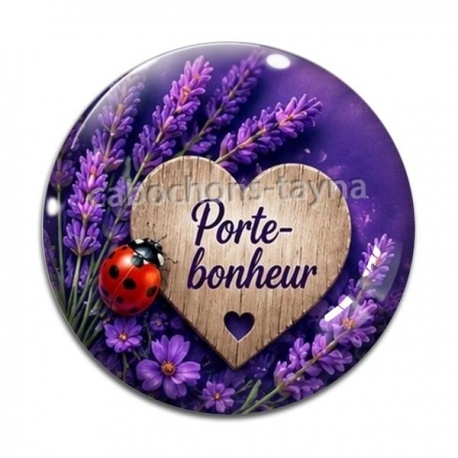 Cabochon Verre - porte bonheur
