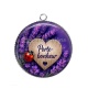 Pendentif Cabochon Argent - porte bonheur