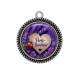 Pendentif Cabochon Argent - porte bonheur