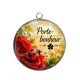 Pendentif Cabochon Argent - porte bonheur