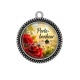 Pendentif Cabochon Argent - porte bonheur