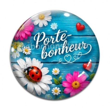 Cabochon Verre - porte bonheur