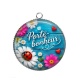 Pendentif Cabochon Argent - porte bonheur