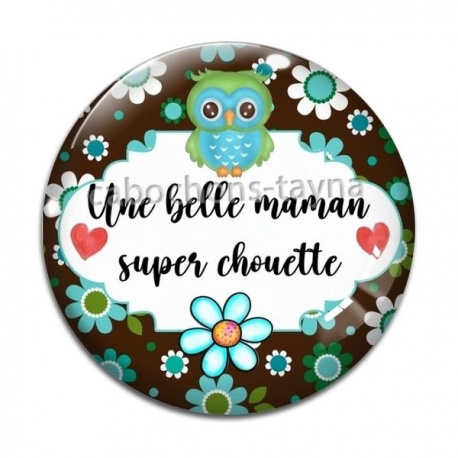 Cabochon Verre - une belle maman super chouette