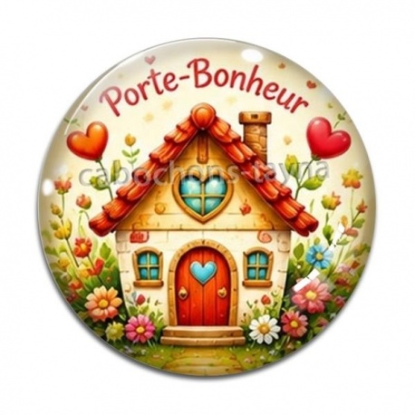 Cabochon Verre - porte bonheur