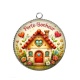 Pendentif Cabochon Argent - porte bonheur