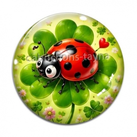 Cabochon Verre - porte bonheur