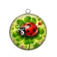 Pendentif Cabochon Argent - porte bonheur