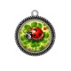 Pendentif Cabochon Argent - porte bonheur
