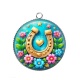 Pendentif Cabochon Argent - porte bonheur