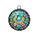 Pendentif Cabochon Argent - porte bonheur