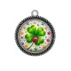 Pendentif Cabochon Argent - porte bonheur