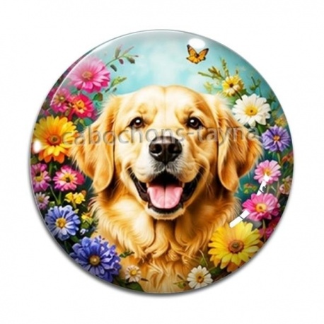 Cabochon Verre - chien
