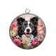 Pendentif Cabochon Argent - chien