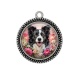 Pendentif Cabochon Argent - chien