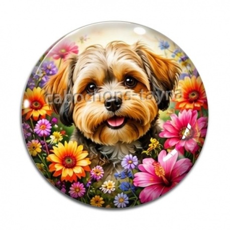 Cabochon Verre - chien