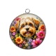 Pendentif Cabochon Argent - chien