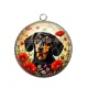 Pendentif Cabochon Argent - chien
