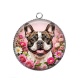 Pendentif Cabochon Argent - chien