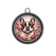 Pendentif Cabochon Argent - chien