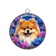Pendentif Cabochon Argent - chien