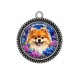 Pendentif Cabochon Argent - chien