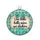 Pendentif Cabochon Argent - une belle mère qui déchire