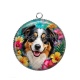 Pendentif Cabochon Argent - chien