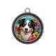 Pendentif Cabochon Argent - chien