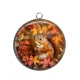Pendentif Cabochon Argent - écureuil 