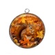 Pendentif Cabochon Argent - écureuil 