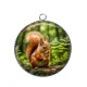 Pendentif Cabochon Argent - écureuil 