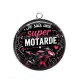 Pendentif Cabochon Argent - je suis une super motarde