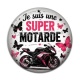Cabochon Résine - je suis une super motarde