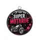 Pendentif Cabochon Argent - je suis une super motarde
