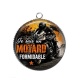 Pendentif Cabochon Argent - je suis un motard formidable