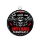 Pendentif Cabochon Argent - je suis un motard formidable