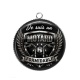 Pendentif Cabochon Argent - je suis un motard formidable