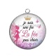 Pendentif Cabochon Argent - je suis une fée, La fée pas chier