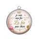 Pendentif Cabochon Argent - je suis une fée, La fée pas chier