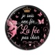 Cabochon Résine - je suis une fée, La fée pas chier