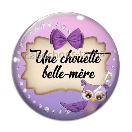 Cabochon Verre - une chouette belle mère