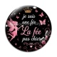 Cabochon Verre - je suis une fée, La fée pas chier