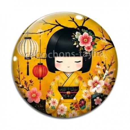 Cabochon Verre - kokeshi
