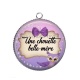 Pendentif Cabochon Argent - une chouette belle mère