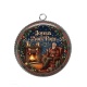 Pendentif Cabochon Argent - joyeux noël papy
